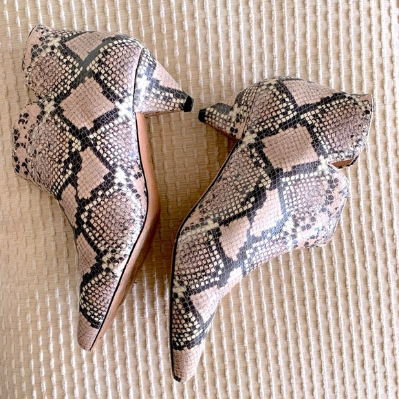 Kate Spade snake skin boots. Like new. Light & black. No scuffing perfect heels - Picture 2 of 6